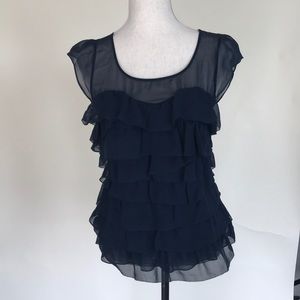 Anthropologie Floreat Navy blouse, size 2